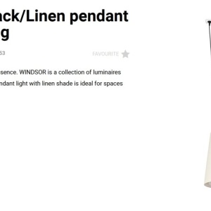 Lustra/Pendul decorativ cu cablu si stecher WINDSOR negru/in - Img 3