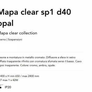 Lustra/Pendul design decorativ Mapa opal sp1 d40 - Img 4
