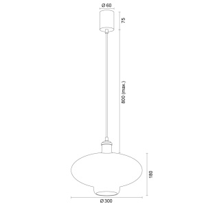 Lustra/pendul design decorativ TRESCO cupru/fumuriu - Img 12