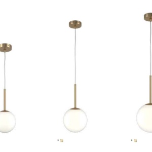 Lustra, Pendul design modern Basic form auriu, diametru 20cm 212146 universul-luminii.ro