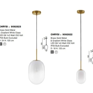 Lustra, Pendul design modern CHRYSI, diametru 12cm 121486 universul-luminii.ro