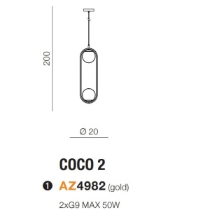 Lustra, Pendul design modern COCO 2 - Img 2