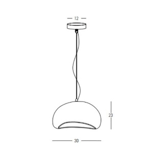 Lustra/Pendul design modern decorativ FIBERGLASS 30cm 153366 universul-luminii.ro