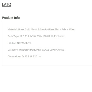 Lustra/Pendul design modern LATO D-15,8cm 138926 universul-luminii.ro