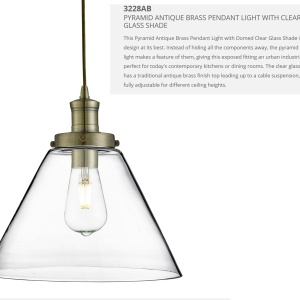 Lustra / Pendul design modern Pyramid alama antic / clar 3228AB SRT - Img 6