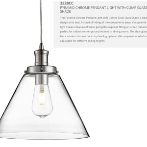 Lustra / Pendul design modern Pyramid crom/clar 3228CC SRT 176256 universul-luminii.ro