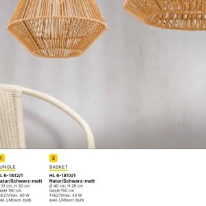 Lustra/Pendul design natural BASKET D-40cm 234976 universul-luminii.ro