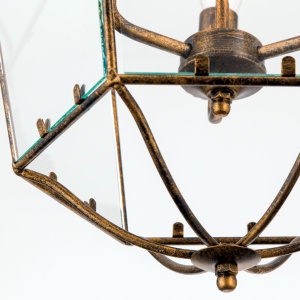 Lustra / Pendul design rustic Manto Latern HL 6-1532/3 Antik-gold OR - Img 7