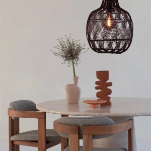 Lustra/Pendul Eco, Bambus, Mendoza visiniu, L 166846 universul-luminii.ro