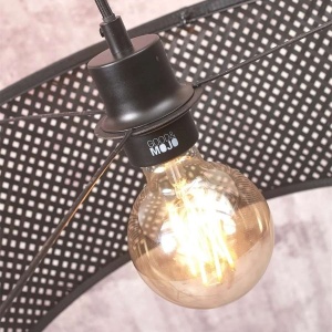 Lustra/Pendul eco din bambus Java 50x22, black 182246 universul-luminii.ro