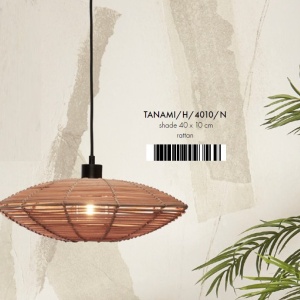 Lustra/Pendul eco din ratan Tanami disc S, nat 213626 universul-luminii.ro