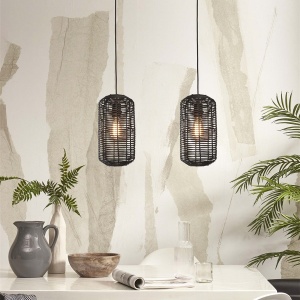 Lustra/Pendul eco din ratan Tanami tube L, bl 213676 universul-luminii.ro