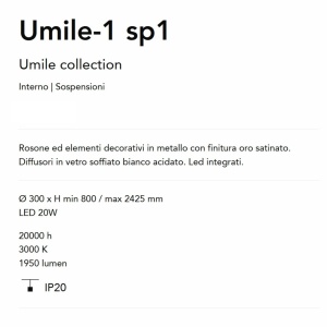 Lustra/Pendul LED decorativ Umile-1 sp1 56796 universul-luminii.ro