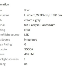 Lustra/Pendul LED design decorativ Deux crem - Img 5