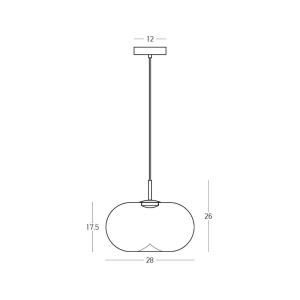 Lustra/Pendul LED design decorativ VITRO auriu/negru - Img 5