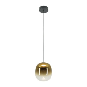 Lustra/Pendul LED design decorativ VITRO auriu/negru - Img 3