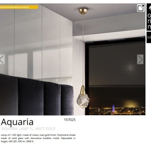 Lustra / Pendul LED design modern decorativ Aquaria auriu 206536 universul-luminii.ro