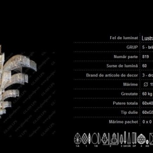 Lustra, Pendul LUX cristal Bohemia L15 819/60/3 50456 universul-luminii.ro