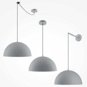 Lustra/Pendul metalic Basic D-35cm gri 146836 universul-luminii.ro