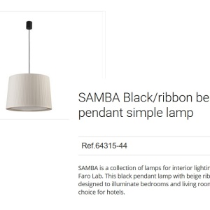 Lustra / Pendul modern design elegant SAMBA 40cm bej 64315-44 90446 universul-luminii.ro