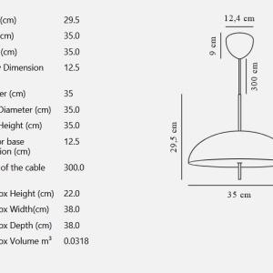 Lustra/Pendul modern design nordic Versale 35cm alb 183046 universul-luminii.ro