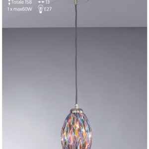 Lustra, Pendul modern din sticla Murrina 10009 105816 universul-luminii.ro
