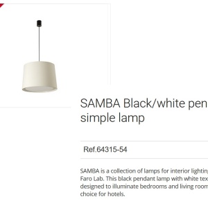 Lustra pendul moderna design elegant CONGA simple negru/alb 64315-54 90776 universul-luminii.ro