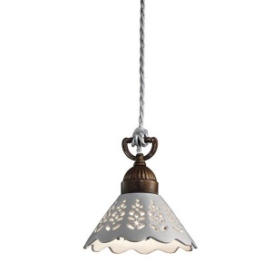 Lustra, Pendul rustic fabricat manual diametru 18cm Fiori di Pizzo 065.07.OC - Img 1