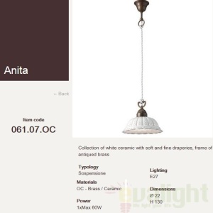 Lustra, Pendul rustic fabricat manual diametru 22cm Anita 061.07.OC - Img 4