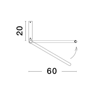 Lustra/Plafoniera LED ajustabila design modern GARVE Black 60cm 214066 universul-luminii.ro