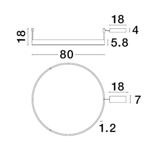 Lustra/Plafoniera LED dimabila design circular MOTIF bronz 80cm 214016 universul-luminii.ro