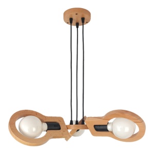 Lustra rustica fabricata manual din lemn YOKO 3L 231726 universul-luminii.ro