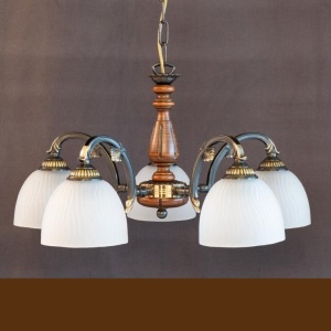Lustra rustica suspendata cu 5 brate design italian 9941