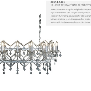 Lustra suspendata cristal design elegant Florence 14L 80614-14CC SRT - Img 7