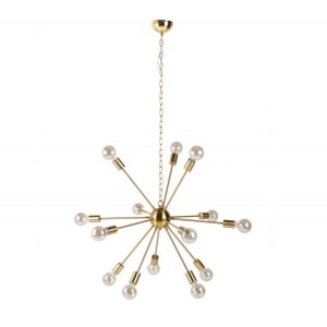 Lustra suspendata cu 14 surse de lumina Sputnik 85cm auriu