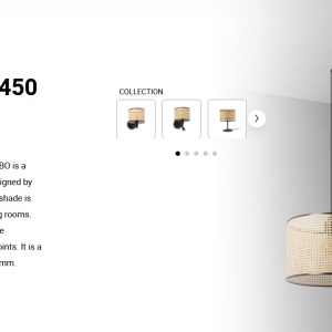 Lustra suspendata cu 3 pendule design natural MAMBO 45cm negru/ratan 102796 universul-luminii.ro