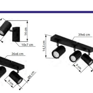 Lustra suspendata cu 3 Spoturi metal negru JAMES 249016 universul-luminii.ro