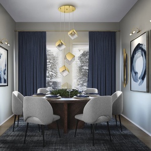 Lustra suspendata cu 4 Pendule design decorativ Priscila aurie 122526 universul-luminii.ro