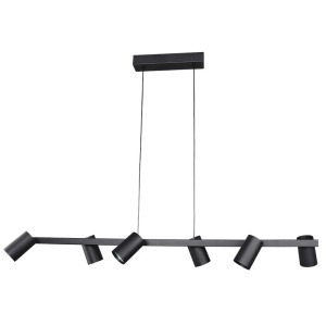 Lustra suspendata cu 6 spoturi SAL negru MA-8298