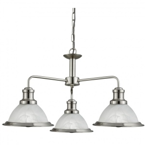 Lustra suspendata design clasic Bistro argintiu satin 1593-3SS SRT - Img 1