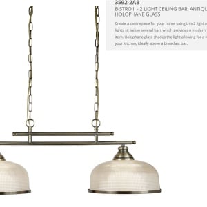 Lustra suspendata design clasic Bistro II 2L alama antique 3592-2AB SRT 74106 universul-luminii.ro