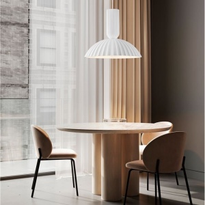 Lustra suspendata design decorativ Ghips, AMMOS alb 169066 universul-luminii.ro