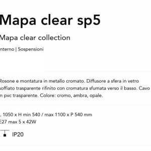 Lustra suspendata design decorativ Mapa clear sp5 164976 universul-luminii.ro