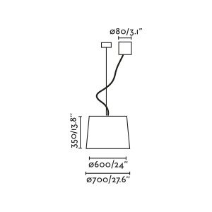 Lustra suspendata design decorativ SAMBA 700 negru/bej - Img 5