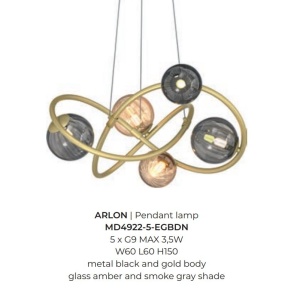Lustra suspendata design deosebit ARLON - Img 2