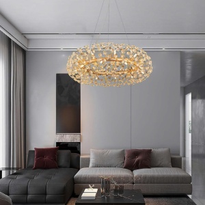 Lustra suspendata design elegant KATRINA auriu 161826 universul-luminii.ro