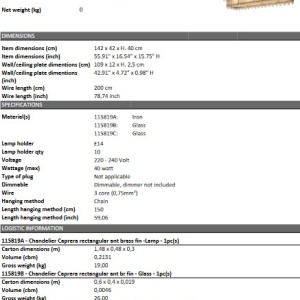 Lustra suspendata design LUX Caprera Rectangular, alama antica 115819 HZ 201036 universul-luminii.ro