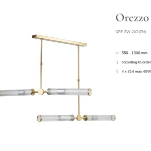 Lustra suspendata design LUX realizat manual OREZZO 2x2 156506 universul-luminii.ro