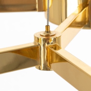 Lustra suspendata design minimalist Tub 10 auriu 239326 universul-luminii.ro