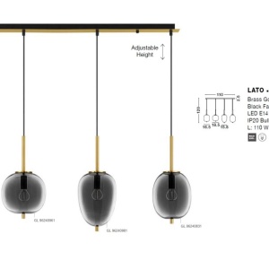 Lustra suspendata design modern LATO 4L - Img 4